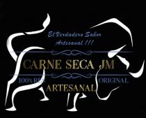CARNE SECA JM EL VERDADERO SABOR ARTESANAL; ARTESANAL; 100% RES; ORIGINAL