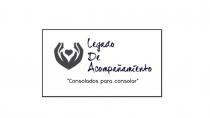 MANOS CUBRIENDO UN CORAZON Y EN LETRAS LEGADO DE ACOMPAÑAMIENTO EL SLOGAN 