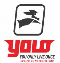 YOLO EQUIPO DE MOTOCICLISMO YOU ONLY LIVE ONCE