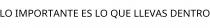 LO IMPORTANTE ES LO QUE LLEVAS DENTRO