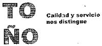 TO ÑO CALIDAD Y SERVICIO NOS DISTINGUE