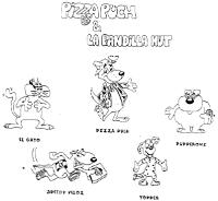 PIZZA PUCH PP & LA PANDILLA HUT EL GATO PIZZA PUCH PUPPERONI SPEEDY VELOZ PIZZA HUT TOPPER
