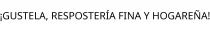 ¡GUSTELA; RESPOSTERÍA FINA Y HOGAREÑA!