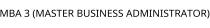 MBA 3 (MASTER BUSINESS ADMINISTRATOR)