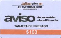 AVISO DE OCASIÓN CLASIFICADO TARJETA DE PREPAGO