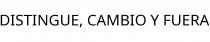 DISTINGUE; CAMBIO Y FUERA