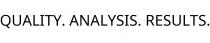 QUALITY. ANALYSIS. RESULTS.