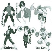 VOLUME; NÉMESIS; TEOTL; SHIELD; SURGE; THE KING