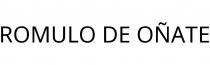 ROMULO DE OÑATE