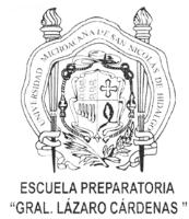 ESCUELA PREPARATORIA GRAL. LÁZARO CÁRDENAS UNIVERSIDAD MICHOACANA DE SAN NICOLÁS DE HIDALGO
