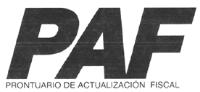 PAF PRONTUARIO DE ACTUALIZACIÓN FISCAL