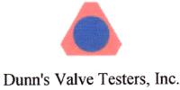 DUNN'S VALVE TESTERS; INC