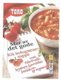 TORO Mer av det gode Rik bolognese-suppe