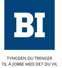 BI TYNGDEN DU TRENGER TIL Å JOBBE MED DET DU VIL