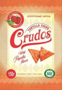 Grudos кукурузные чипсы tortilla chips со вкусом паприки GMO FREE NATURAL PRODUCT НАТУРАЛЬНЫЙ ПРОДУКТ WITH PAPRIKA FLAVOR