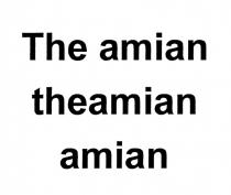 THE AMIAN THEAMIAN AMIAN