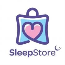 изобразительный знак со словесным обозначением «Sleep Store» в переводе 