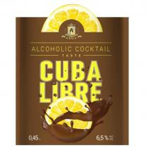 AROV, ALCOHOLIC COCKTAIL TASTE CUBA LIBRE, 0,45 L, 6,5 % ALC. VOL.