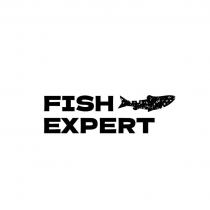 Словесная часть обозначения представляет собой словесное выражение «FISH EXPERT» (транслитерация буквами русского алфавита: «фиш эксперт») в специфическом графическом исполнении.