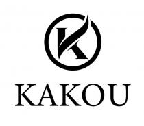 Словесный элемент состоит из слова «KAKOU», выполненного оригинальным шрифтом заглавными буквами латинского алфавита.Транслитерация: какоуй, перевода нет.