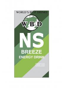 WORLD’S BEST DRINKS, WBD, NS BREEZE ENERGY DRINK, 500 ml