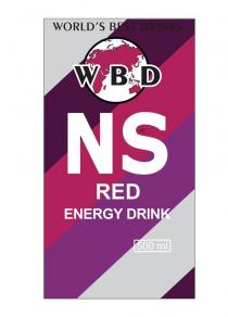 WORLD’S BEST DRINKS, WBD, NS RED ENERGY DRINK, 500 ml