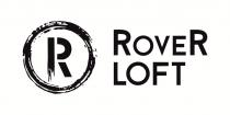 Словесный элемент « RoveR LOFT» исполнен в черном цвете на белом фоне, буквами латинского алфавита, где первая и последняя буквы слова «RoveR» являются заглавными, под которыми заглавными буквами напечатано слово «LOFT»