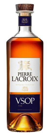 «P», «L», «PIERRE LACROIX», «VSOP FINE», «PREMIUM», «RESPONSIBLE PRODUCTION», «SMOOTH AND MELLOW TASTE», «FINE»