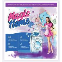 УНИВЕРСАЛЬНЫЙ ГЕЛЬ-КОНЦЕНТРАТ ДЛЯ РУЧНОЙ И МАШИННОЙ СТИРКИ Magic Home подходит для всех видов тканей для взрослых и детских вещей выгодная и удобная упаковка полностью выполаскивается 5 л