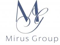 Mirus Group - комбинированное обозначение, с использованием букв иностранного алфавита (английский) , перевод с латинского языка. Буквы обозначены синим цветом (с фиолетовым отливом) на белом фоне, с узорами. М- первая заглавная буква обозначения MIRUS.