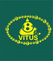 Заявленное комбинированное обозначение «VITUS» выполненное прописными буквами латинского алфавита, оригинальным шрифтом. Транслитерация - ВИТУС. В отношении заявленных товаров обозначение является фантазийным. Семантически нейтральным.