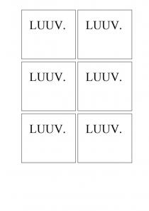 Заявляется словесное обозначение в виде слова LUUV выполненное латинскими буквами с точкой на конце слова. Транслитерация слова русскими буквами ЛУУВ.