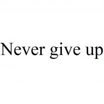 Never give up