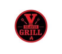 Заявляется комбинированное обозначение. Словесная часть Y GO SLAVIA GRILL выполнена на английском языке. Графическая часть выполнена в виде круглой эмблемы с элементами кухонных принадлежностей и пламенем говорящем о способе приготовления блюд.