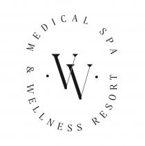 «V» (Транслитерация: В), «Medical Spa & Wellness Resort» (транслитерация: медикал спа энд веллнесс ресорт)
