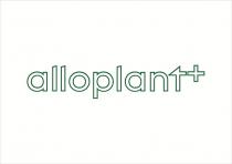 Словесная часть представляет слово alloplant, выполненное строчными буквами в латинице.