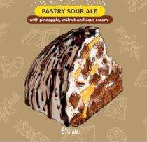 PASTRY SOUR ALE; with pineapple, walnut and sour cream; 6% alc.
