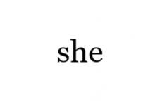 she