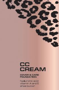 CC cream cover & care foundation hyaluronic acid vitamin A and E shea butter