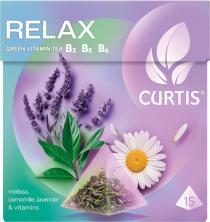 CURTIS, RELAX, GREEN VITAMIN TEA, B3, B5, B6, 15, melissa, camomile, lavender & vitamins