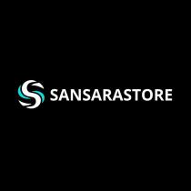 Словесный элемент состоит из фантазийного слова «SANSARASTORE», выполненного заглавными буквами в латинице. Транслитерация: сансарастор, перевода нет.