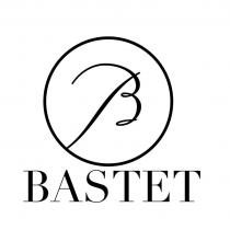 Словесный элемент: «BASTET» (транслитерация: «Бастет»), выполнен в виде стилизованной надписи черным цветом в одну строку, буквами латиницы.