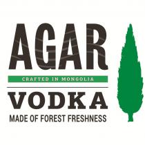 AGAR CRAFTED IN MONGOLIA VODKA MADE OF FOREST FRESHNESS