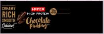 HYPER, HIGH PROTEIN, Chocolate Pudding, Creamy Rich Smooth Delicious