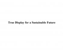 True Display for a Sustainable Future