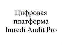 Цифровая платформа Imredi Audit Pro