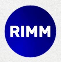 Заявлено комбинированное изображение, представляющее собой изобразительный элемент синий круг в сочетании со словесным обозначением RIMM в центре, написанным латинскими заглавными буквами белого цвета, обозначающими сокращение от названия ООО 