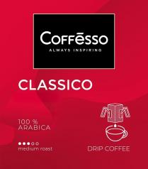 COFFESSO ALWAYS INSPIRING, CLASSICO, 100% ARABICA, medium roast, DRIP COFFEE