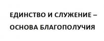ЕДИНСТВО И СЛУЖЕНИЕ – ОСНОВА БЛАГОПОЛУЧИЯ