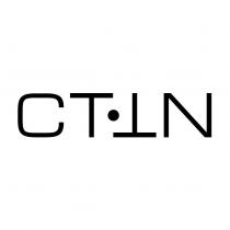«CTTN» расположено горизонтально, выполнено оригинальным шрифтом. В центра разделено на 2 части: «CT» и «TN». Во второй части словесного обозначения «TN» буква «Т» перевернута на 180 градусов.